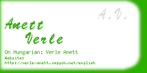 anett verle business card